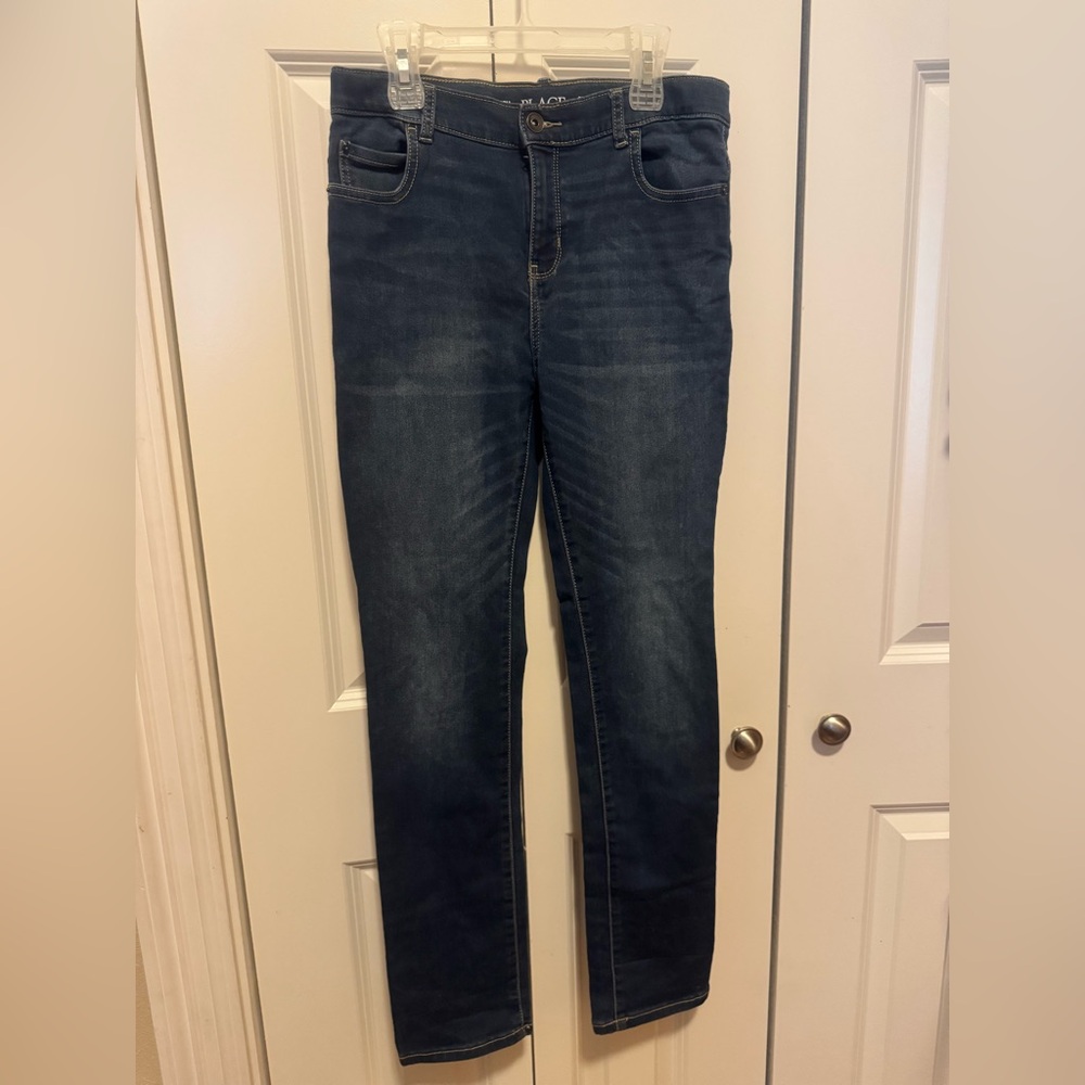 The Children's Place Girls Skinny Stretch Jeans Size 14 Dark Wash Denim